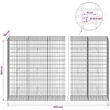 Gabionas su 3,5 mm viela ir 5x10 cm tinkleliu 650x50x150 cm