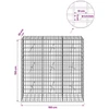 Gabionas su 3,5 mm viela ir 5x10 cm tinkleliu 150x20x150 cm