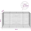Gabionas su 3,5 mm viela ir 5x10 cm tinkleliu 200x100x100 cm
