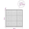 Gabionas su 3,5 mm viela ir 5x10 cm tinkleliu 150x30x150 cm