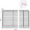 Gabionas su 3,5 mm viela ir 5x10 cm tinkleliu 850x100x150 cm