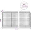 Gabionas su 3,5 mm viela ir 5x10 cm tinkleliu 700x100x150 cm