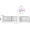Gabionas su 3,5 mm viela ir 5x10 cm tinkleliu 800x20x50 cm