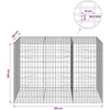 Gabionas su 3,5 mm viela ir 5x10 cm tinkleliu 150x100x100 cm