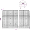 Gabionas su 3,5 mm viela ir 5x10 cm tinkleliu 1150x20x150 cm
