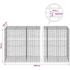 Gabionas su 3,5 mm viela ir 5x10 cm tinkleliu 1200x100x150 cm