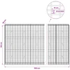 Gabionas su 3,5 mm viela ir 5x10 cm tinkleliu 950x30x150 cm