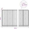 Gabionas su 3,5 mm viela ir 5x10 cm tinkleliu 1150x50x150 cm