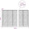 Gabionas su 3,5 mm viela ir 5x10 cm tinkleliu 1050x20x150 cm