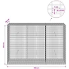 Gabionas su 3,5 mm viela ir 5x2,5 cm tinkleliu 150x50x100 cm