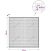 Gabionas su 3,5 mm viela ir 5x2,5 cm tinkleliu 100x10x100 cm
