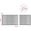 Gabionas su 3,5 mm viela ir 5x2,5 cm tinkleliu 1200x20x100 cm