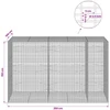 Gabionas su 3,5 mm viela ir 5x2,5 cm tinkleliu 250x100x150 cm