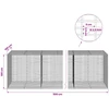 Gabionas su 3,5 mm viela ir 5x2,5 cm tinkleliu 500x100x100 cm