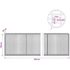 Gabionas su 3,5 mm viela ir 5x2,5 cm tinkleliu 800x30x100 cm