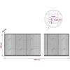 Gabionas su 3,5 mm viela ir 5x2,5 cm tinkleliu 600x20x100 cm