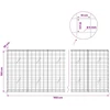 Gabionas su 5 mm viela ir 10x10 cm tinkleliu 950x20x100 cm