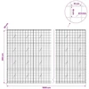 Gabionas su 5 mm viela ir 10x10 cm tinkleliu 1000x20x200 cm