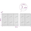 Gabionas su 5 mm viela ir 10x10 cm tinkleliu 350x10x100 cm