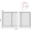 Gabionas su 5 mm viela ir 10x10 cm tinkleliu 1000x100x150 cm