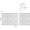 Gabionas su 5 mm viela ir 10x10 cm tinkleliu 1050x10x100 cm