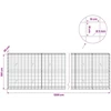 Gabionas su 5 mm viela ir 10x10 cm tinkleliu 1200x30x100 cm