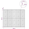 Gabionas su 5 mm viela ir 10x10 cm tinkleliu 250x20x200 cm