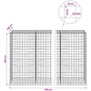 Gabionas su 5 mm viela ir 10x10 cm tinkleliu 700x100x200 cm