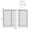 Gabionas su 5 mm viela ir 10x10 cm tinkleliu 800x100x200 cm