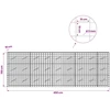 Gabionas su 5 mm viela ir 10x10 cm tinkleliu 450x10x150 cm
