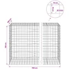 Gabionas su 5 mm viela ir 10x10 cm tinkleliu 700x100x150 cm