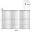 Gabionas su 5 mm viela ir 10x10 cm tinkleliu 1100x20x200 cm