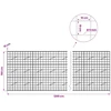 Gabionas su 5 mm viela ir 10x10 cm tinkleliu 1200x10x150 cm
