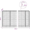 Gabionas su 5 mm viela ir 10x10 cm tinkleliu 850x100x200 cm
