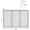 Gabionas su 5 mm viela ir 10x10 cm tinkleliu 300x100x200 cm