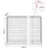 Gabionas su 5 mm viela ir 10x10 cm tinkleliu 900x100x150 cm
