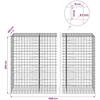 Gabionas su 5 mm viela ir 10x10 cm tinkleliu 1200x100x200 cm