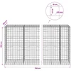 Gabionas su 5 mm viela ir 10x10 cm tinkleliu 750x100x200 cm