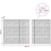 Gabionas su 5 mm Viela ir 5x10 cm Tinkleliu 1200x10x150 cm