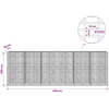 Gabionas su 5 mm Viela ir 5x10 cm Tinkleliu 600x20x200 cm