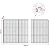 Gabionas su 5 mm viela ir 5x10 cm tinkleliu 1200x30x150 cm