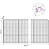 Gabionas su 5 mm Viela ir 5x10 cm Tinkleliu 800x30x150 cm