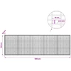 Gabionas su 5 mm Viela ir 5x10 cm Tinkleliu 500x30x150 cm
