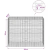 Gabionas su 5 mm viela ir 5x10 cm tinkleliu 200x100x150 cm
