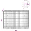 Gabionas su 5 mm viela ir 5x10 cm tinkleliu 150x50x100 cm