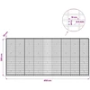 Gabionas su 5 mm Viela ir 5x10 cm Tinkleliu 450x30x200 cm