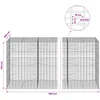 Gabionas su 5 mm Viela ir 5x10 cm Tinkleliu 900x100x150 cm