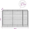Gabionas su 5 mm viela ir 5x10 cm tinkleliu 250x100x150 cm
