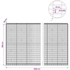 Gabionas su 5 mm Viela ir 5x10 cm Tinkleliu 1200x30x200 cm