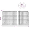 Gabionas su 5 mm viela ir 5x10 cm tinkleliu 800x20x150 cm